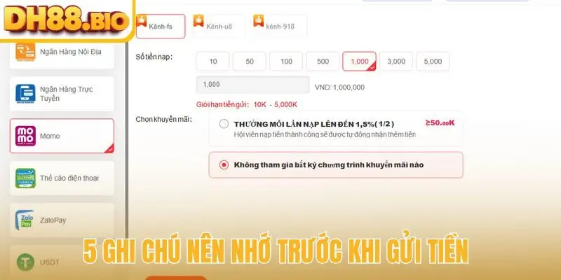 5 ghi chú nên nhớ trước khi gửi tiền